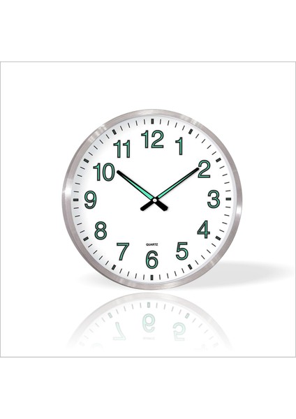 Büyük Dev 60 cm Ebat Ebadında Aluminyum Çerçeve Gerçek Ön Camlı Gece Görünen Fosforlu Duvar Saati fırsatları