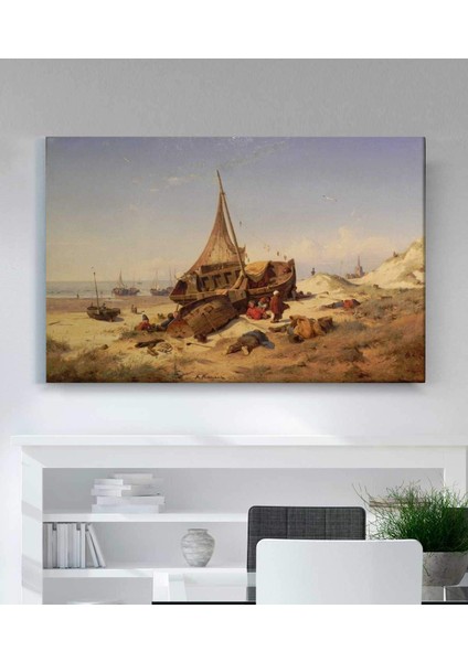 Andreas Achenbach Ebbe Kanvas Tablo