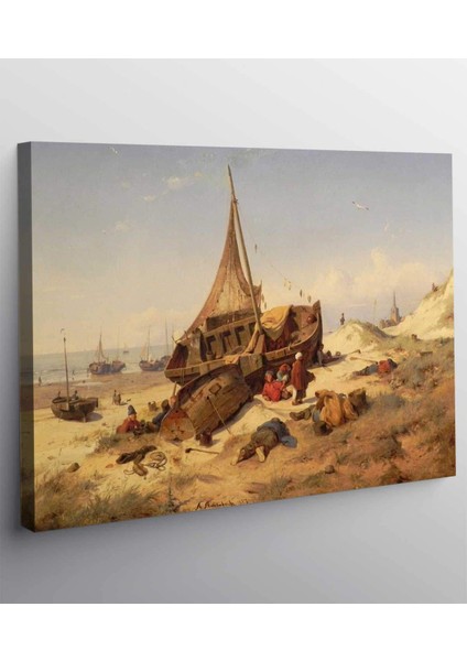 Andreas Achenbach Ebbe Kanvas Tablo