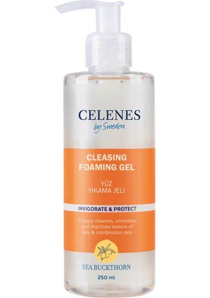 Celenes By Sweden  Celenes Sea Buckthorn Yüz Yıkama Jeli Yağlı Ve Karma Ciltler 250 Ml  Makyaj Seti