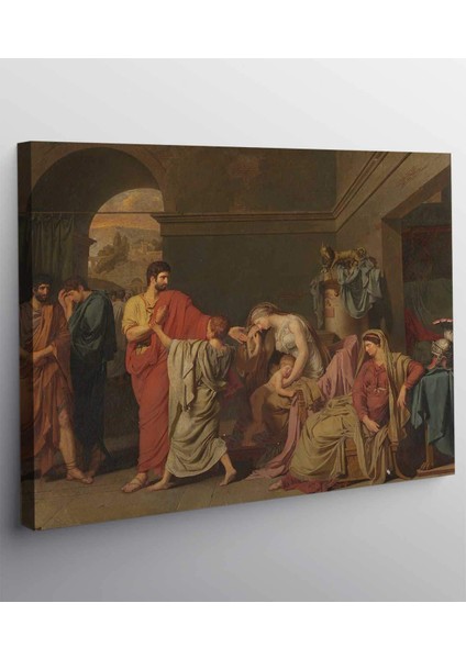 Anne Louis Girodet Coriolanus Ailesini Terk Ederken Kanvas Tablo fiyatları