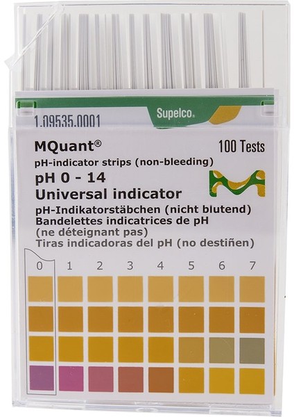 Ph Kağıdı 0-14 Merck (100 Adet Çubuk) 1 Kutu