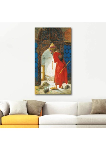 Osman Hamdi Bey Kaplumbağa Terbiyecisi Kanvas Tablo fiyatları