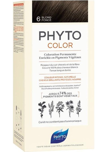Phytocolor Bitkisel Saç Boyası - 6 - Koyu Kumral
