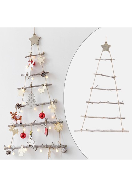 Merdiven Noel Ağacı Duvar Asılı Diy Şık Tatil Iyilik Dekor Dalı Için (Yurt Dışından)