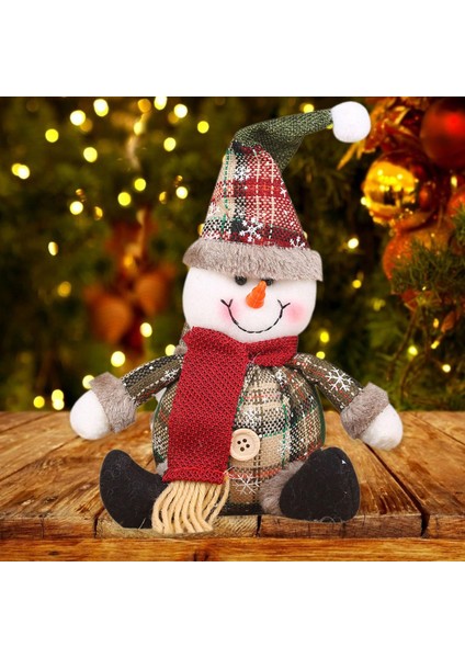 Noel Peluş Oyuncak Süsler Santa Ren Geyiği Peluş Bebekler Için Windows Kardan Adam (Yurt Dışından) modelleri