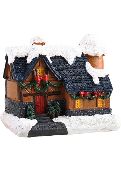 1 Adet Noel Sahne Ev LED Köy Set Xmas Ev Masa Festivali Dekor I (Yurt Dışından)