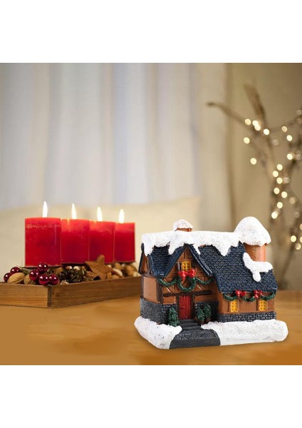 1 Adet Noel Sahne Ev LED Köy Set Xmas Ev Masa Festivali Dekor I (Yurt Dışından)