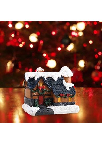 1 Adet Noel Sahne Ev LED Köy Set Xmas Ev Masa Festivali Dekor I (Yurt Dışından)