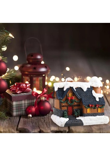 1 Adet Noel Sahne Ev LED Köy Set Xmas Ev Masa Festivali Dekor I (Yurt Dışından)