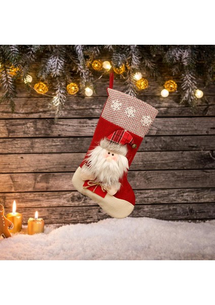 Noel Günü Stocking Kiti Büyük Kapasiteli Şeker Hediye Çantası Tatil Hediye Aile Kıdemli (Yurt Dışından)