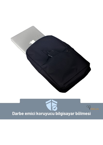 Notebook Laptop Bilgisayar Çantası 15,6'' Spor Seyahat Antrasit