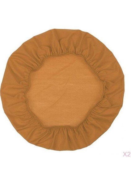 2 Adet Kare Yuvarlak Streç Yemek Düğün Sandalye Koltuk Kılıfı Için 35-50 cm Altın 2 Adet, Altın (Yurt Dışından)