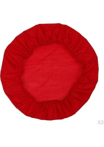 2 Adet Kare Yuvarlak Streç Yemek Düğün Sandalye Koltuk Kapak 35-50 cm Kırmızı 2 Adet, Kırmızı (Yurt Dışından)