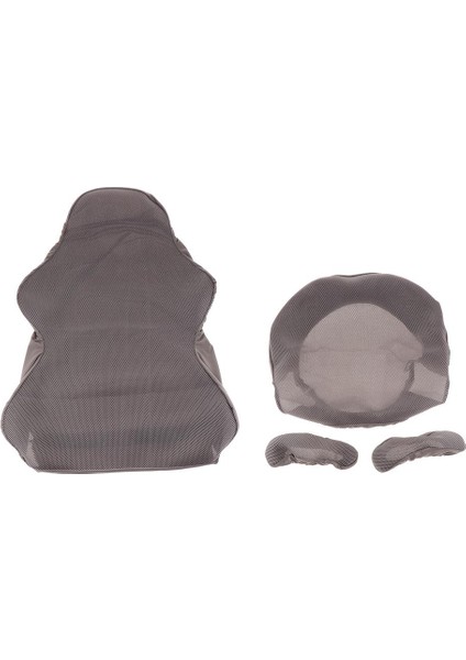 Bilgisayar Streç Döner Oyun Sandalyesi Slipcover Executive Koltuk Kapağı Gri (Yurt Dışından)