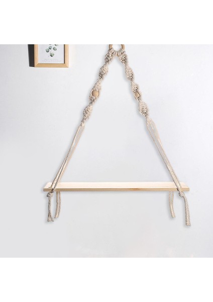 Boho Makrome Duvar Asılı Raf Kitaplık Bitki Tencere Tutucu Örme Halat (Yurt Dışından) modelleri