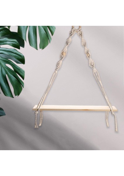 Boho Makrome Duvar Asılı Raf Kitaplık Bitki Tencere Tutucu Örme Halat (Yurt Dışından) indirimleri