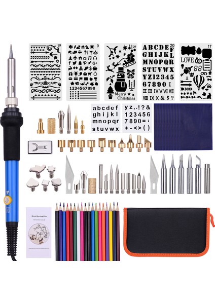 79 Adet Ahşap Yakma Aracı Kiti Profesyonel Pyrography (Yurt Dışından)