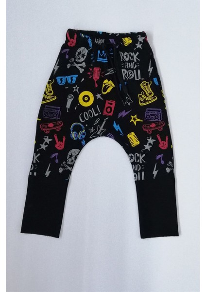 Çocuk Desenli Şalvar Pantolon