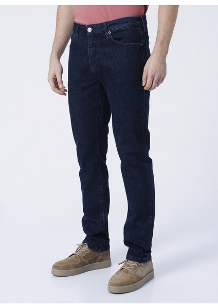 Clk 06 Normal Bel Slim Fit Düz Mavi Erkek Denim Pantolon