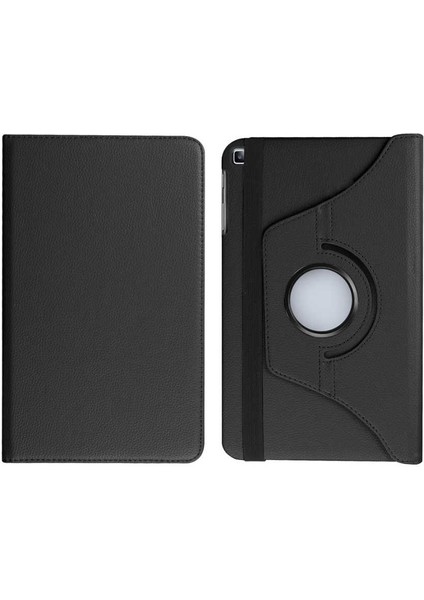 Samsung Galaxy Tab A7 Lite T225 / T220 Kılıf 360 Derece Dönebilen Standlı Deri Görünümlü Tablet Kılıfı + Esnek Nano Cam Ekran Koruyucu - Mor