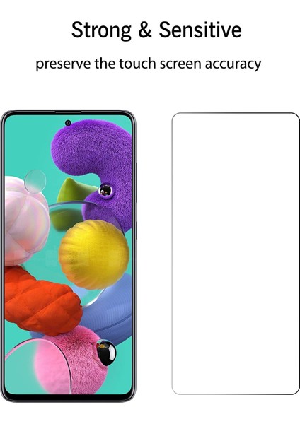 Case 4U Samsung Galaxy A52 Uyumlu Tamperli Kırılmaz Cam Ekran Koruyucu