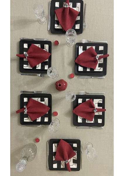 Keten Görünümlü Begonvil Masa Örtüsü Kapuçino fiyatları