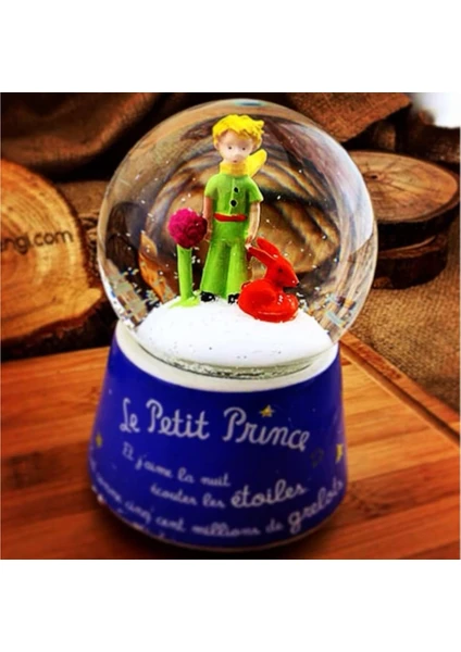 Le Petit Prince/küçük Prens Yazılı Mini Boy Kar Küresi