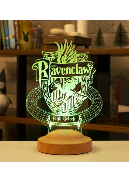 Kişiye Özel Harry Potter Hediyesi Ravenclaw Hogwarts, Ravenclaw Hediyesi 3D LED Lamba
