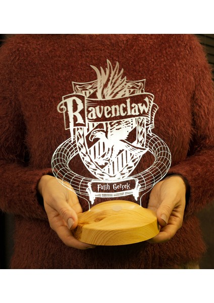 Kişiye Özel Harry Potter Hediyesi Ravenclaw Hogwarts, Ravenclaw Hediyesi 3D LED Lamba