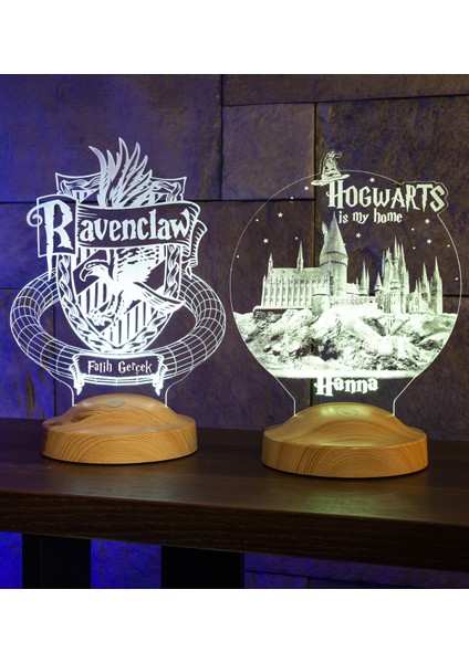 Kişiye Özel Harry Potter Hediyesi Ravenclaw Hogwarts, Ravenclaw Hediyesi 3D LED Lamba