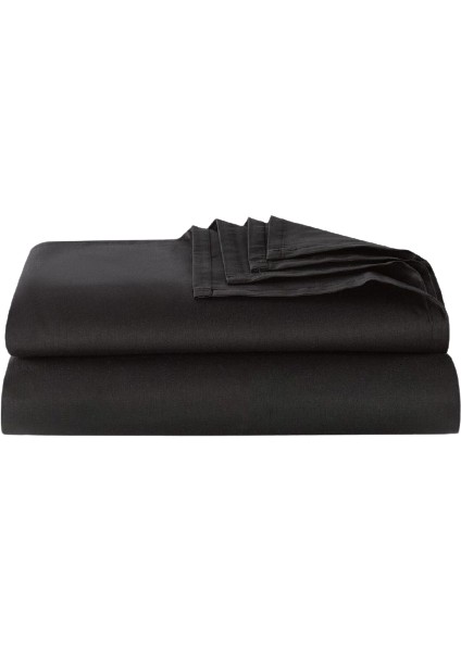 180 x 240 cm Tek Kişilik Siyah Çarşaf Seti