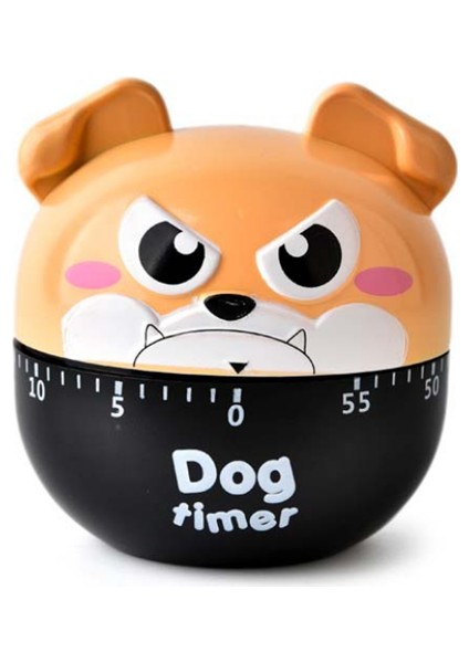 La Vie Design Krem Yaratıcı Mekanik Cartoon Dog Timer 60 Dakika Sevimli Plastik Zamanlayıcı