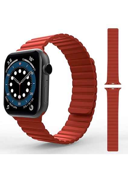 Apple Watch Uyumlu 3 4 5 6 7 42MM 44MM 45MM Silikon Loop Tme Kordon