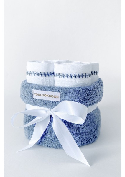 Profundo Bouquet Sky 4 Ad. 30*50 Sepetli Havlu