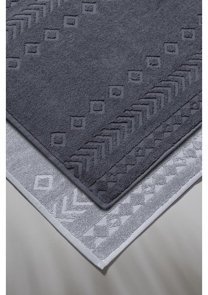 Oscuro Bathmat Space - Ayak Havlusu-Antarasit-Açık Gri