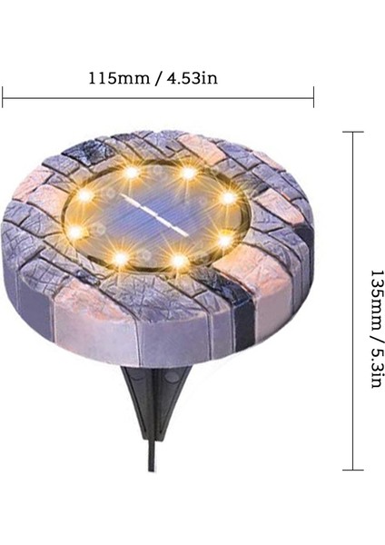 1 Adet Güneş Enerjili Zemin Işıkları 8led Bahçe Güverte (Yurt Dışından) modelleri