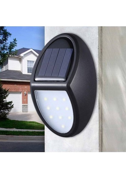 Özel Tasarım Solar Su Geçirmez Oval Duvara Monteli Bahçe Lambası