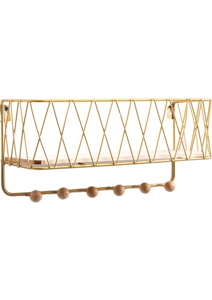 F Fityle Duvar Asılı Anahtar Tutucu Posta Raf Ceket Posta Organizatör Sepeti Altın Büyük (Yurt Dışından)