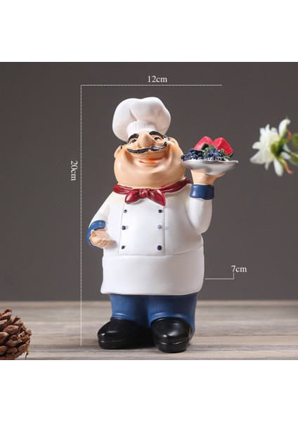 F Fityle Mutfak Şef Figürinler Süsleme Büyüleyici ve Nazikçe Gülümseyen Yüz Meyveleri (Yurt Dışından) fiyatları
