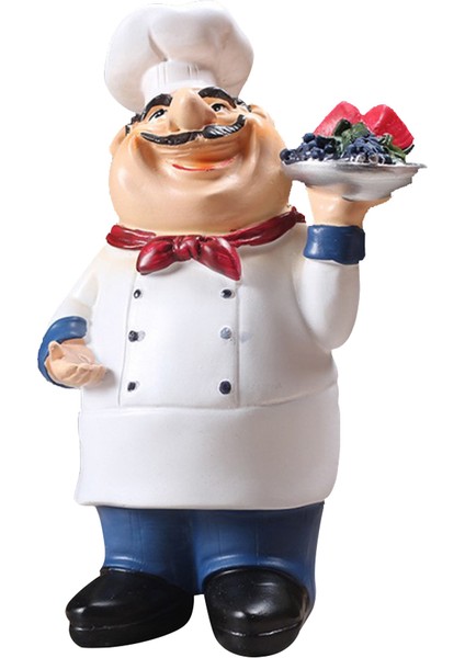 F Fityle Mutfak Şef Figürinler Süsleme Büyüleyici ve Nazikçe Gülümseyen Yüz Meyveleri (Yurt Dışından) modelleri