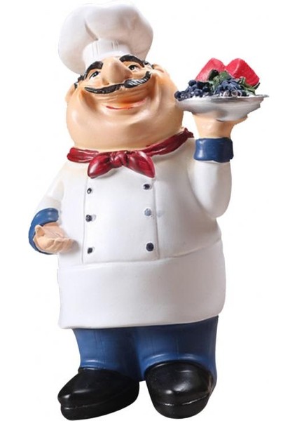 F Fityle Mutfak Şef Figürinler Süsleme Büyüleyici ve Nazikçe Gülümseyen Yüz Meyveleri (Yurt Dışından) indirimleri