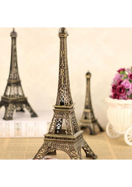 F Fityle Retro Alaşım Bronz Ton Paris Eyfel Kulesi Heykelcik Heykeli Model Dekor 15 cm (Yurt Dışından) modelleri