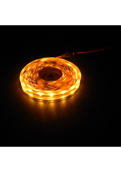 Adaptörlü ve Açma-Kapama Anahtarlı Şerit LED Seti 12V 1 Metre Amber