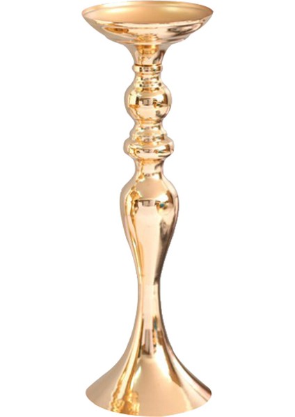 F Fityle Masa Kat Standı Çiçek Vazo Mumluk Tealight Tutucu Düğün Altın-M (Yurt Dışından)