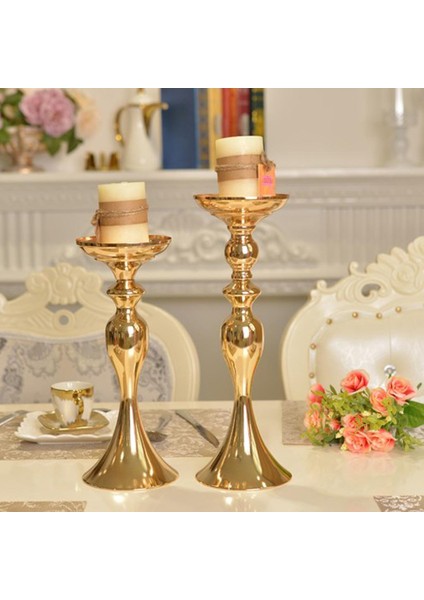 F Fityle Masa Kat Standı Çiçek Vazo Mumluk Tealight Tutucu Düğün Altın-M (Yurt Dışından) fiyatları