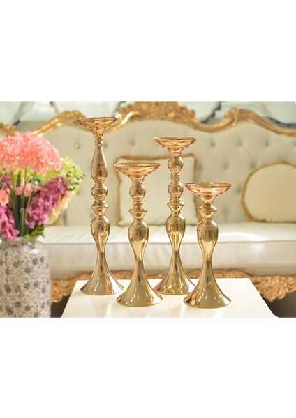 F Fityle Masa Kat Standı Çiçek Vazo Mumluk Tealight Tutucu Düğün Altın-M (Yurt Dışından) modelleri