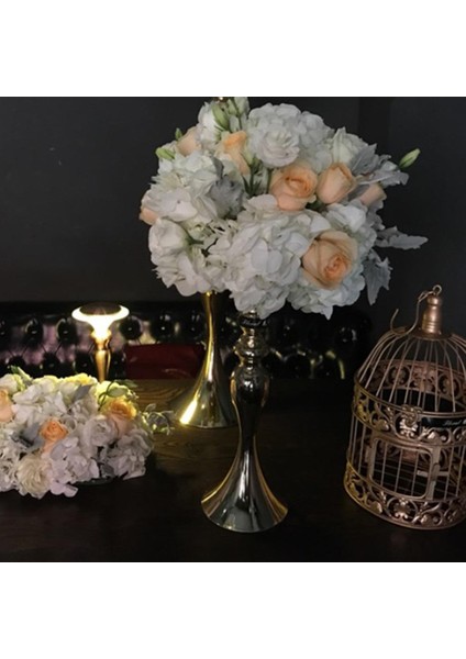 F Fityle Masa Kat Standı Çiçek Vazo Mumluk Tealight Tutucu Düğün Altın-M (Yurt Dışından) fırsatları