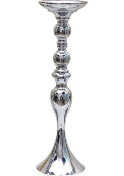 F Fityle Düğün Parti Kat Standı Çiçek Vazo Çay Işık Mumluk Dekor Silver-L (Yurt Dışından)