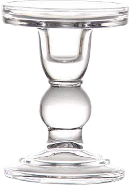 F Fityle Şeffaf Cam Mumluk Mum Standı Şamdan Yüksekliği 11.5 cm (Yurt Dışından)